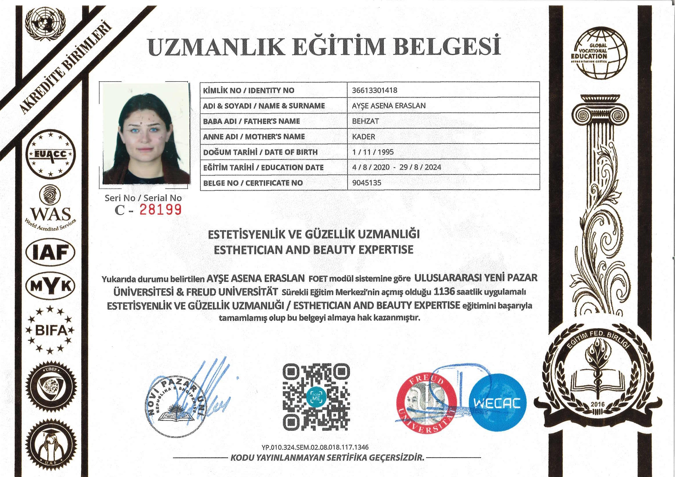 Uzmanlık Belgesi